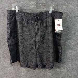 Champion Double Dry Mens Athletic Shorts Black City Digi Print Athleisure Short